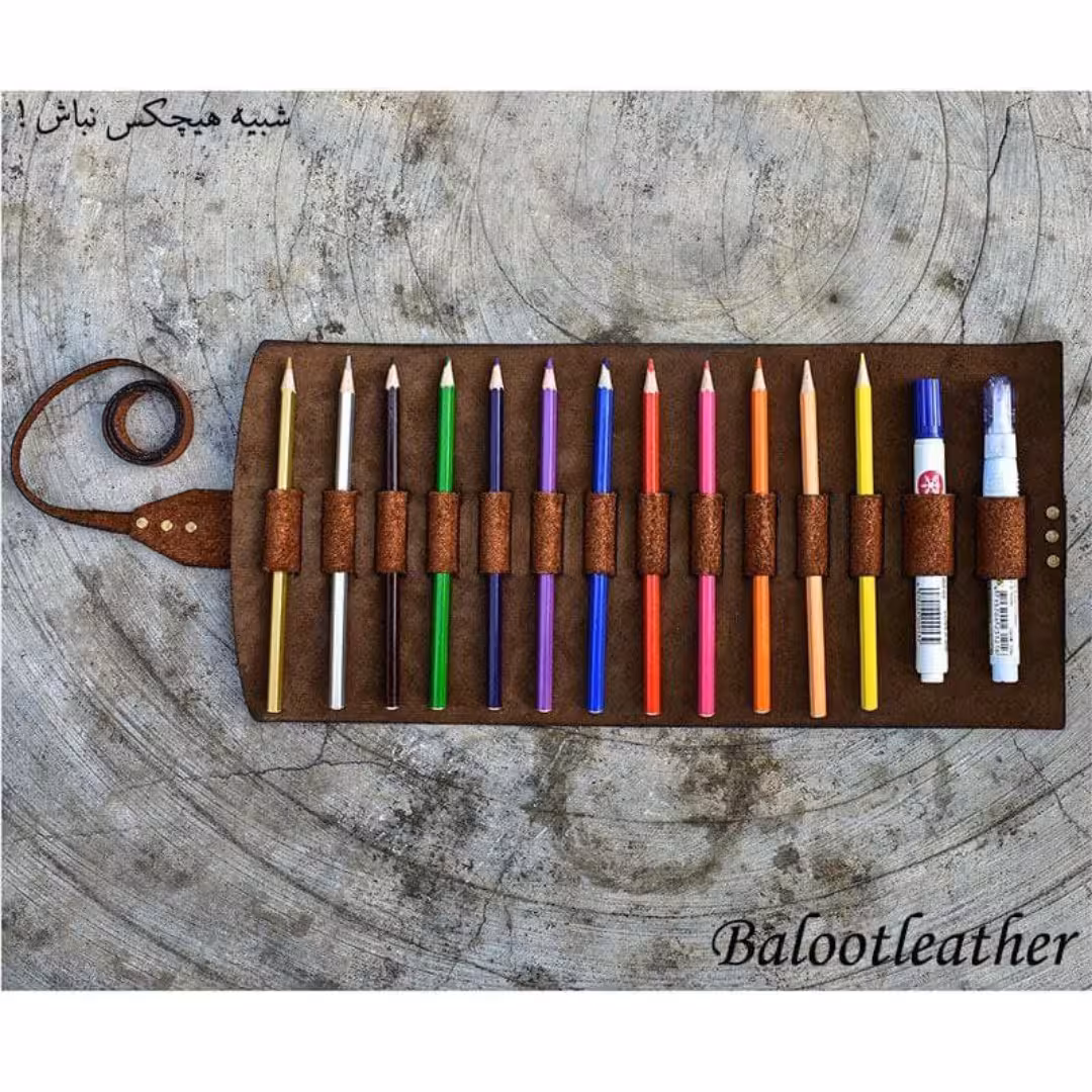 جا مدادی چرمی دست دوز چرم مهدیس