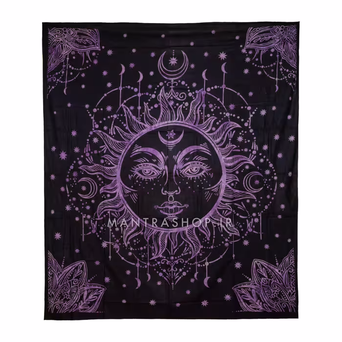 بکدراپ تپستری هندی طرح خورشید (روتختی دو نفره) کد 434