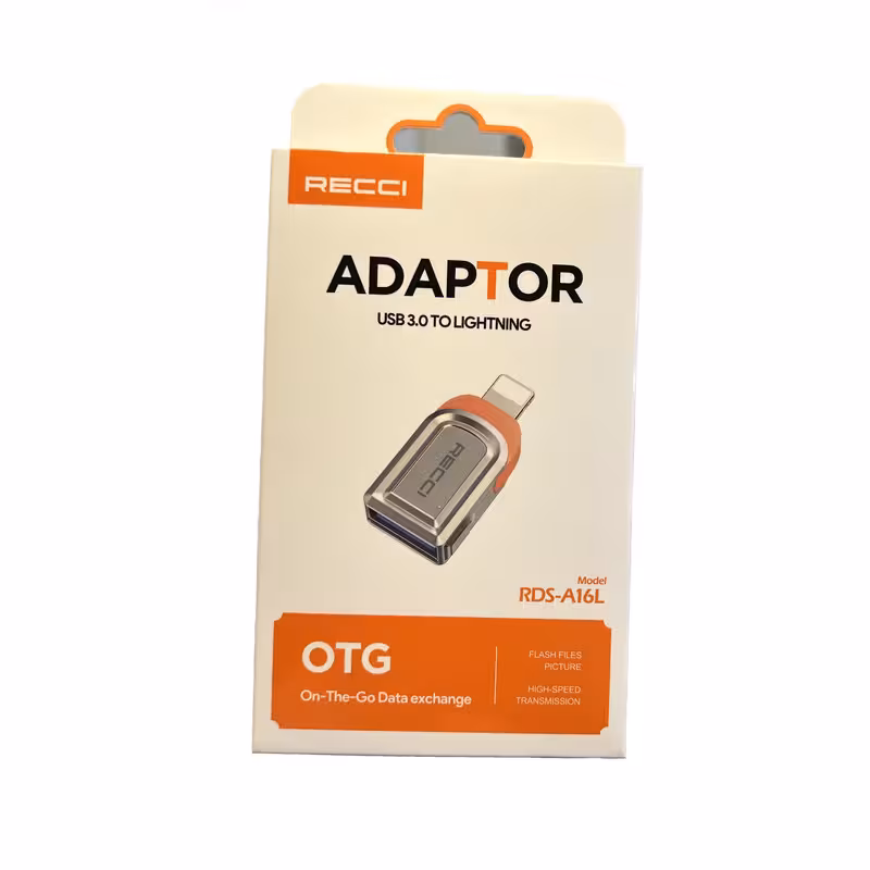 مبدل USB به لایتنینگ رسی مدل OTG RDS-A16L (فروش عمده و تک)