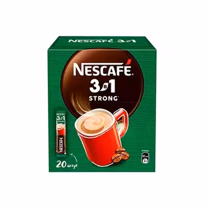 کافی میکس 3 در 1 نسکافه Nescafe Strong بسته 20 عددی