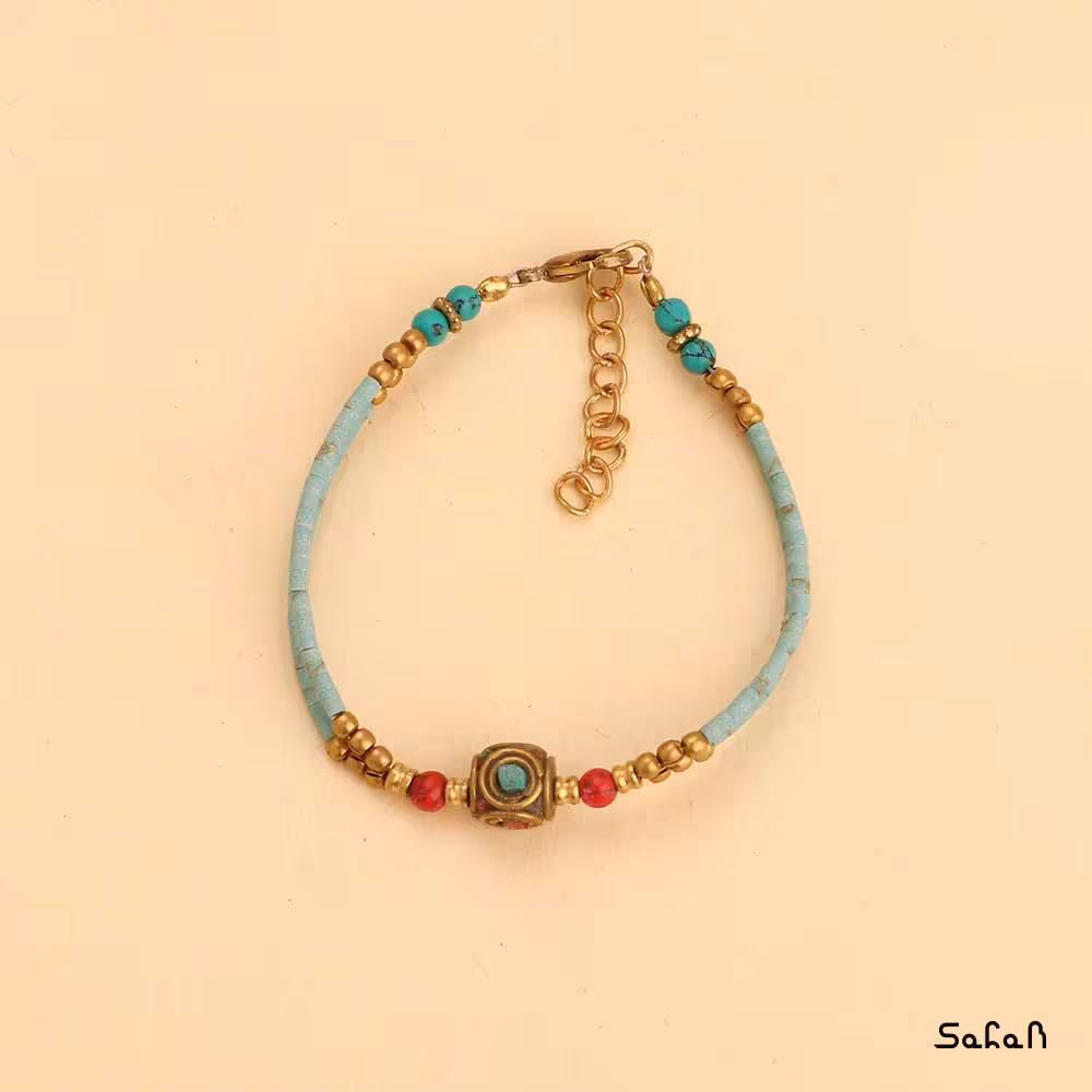 دستبند هندی فیروزه