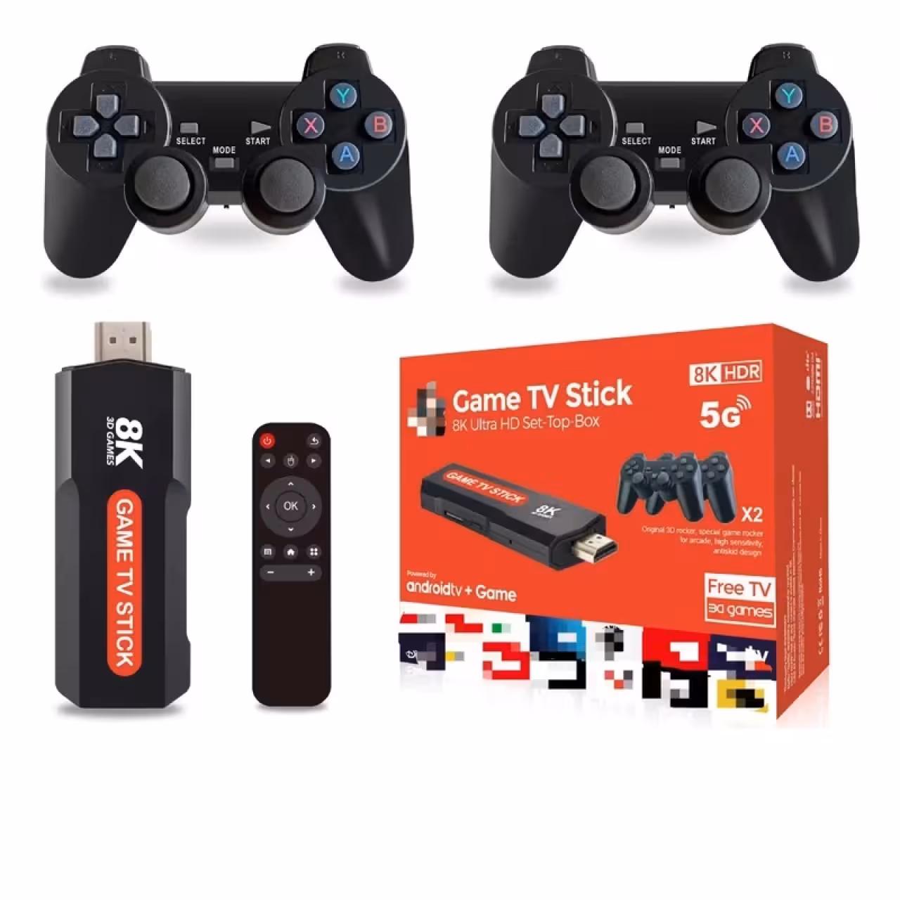 کنسول بازی پرتابل مدل x2 plus game Stick 8k