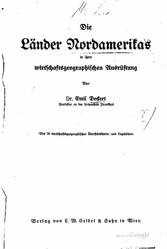 خرید و دانلود نسخه کامل کتاب Die Länder Nordamerikas in ihrer wirtschaftsgeographischen Ausrüstung