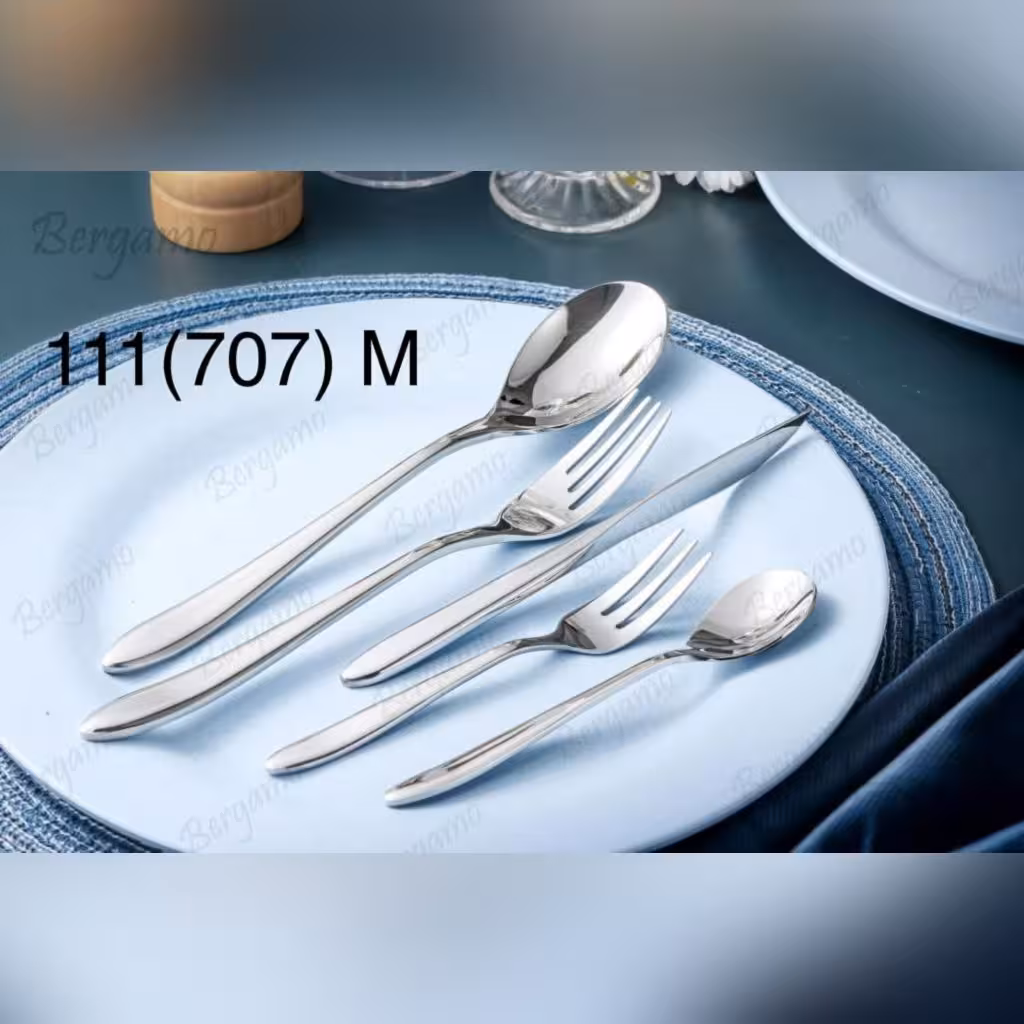 سرویس قاشق چنگال 52 پارچه 12 نفره برگامو مدل 707m