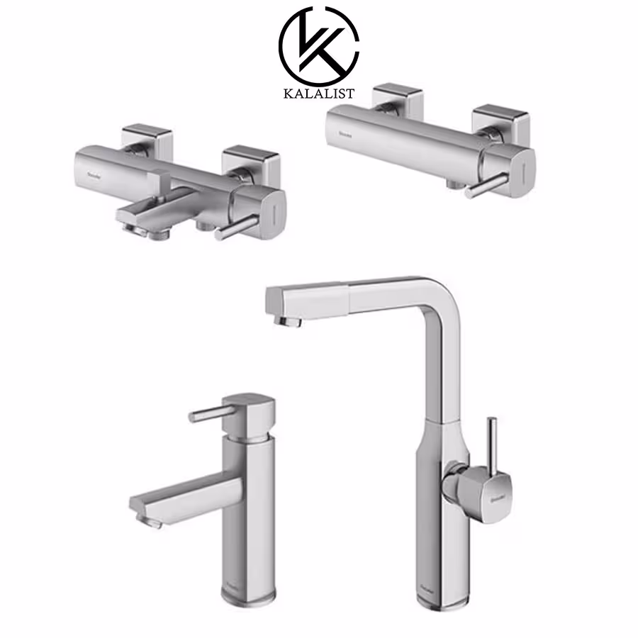 شیرآلات برند شودر مدل یونیک کروم مات