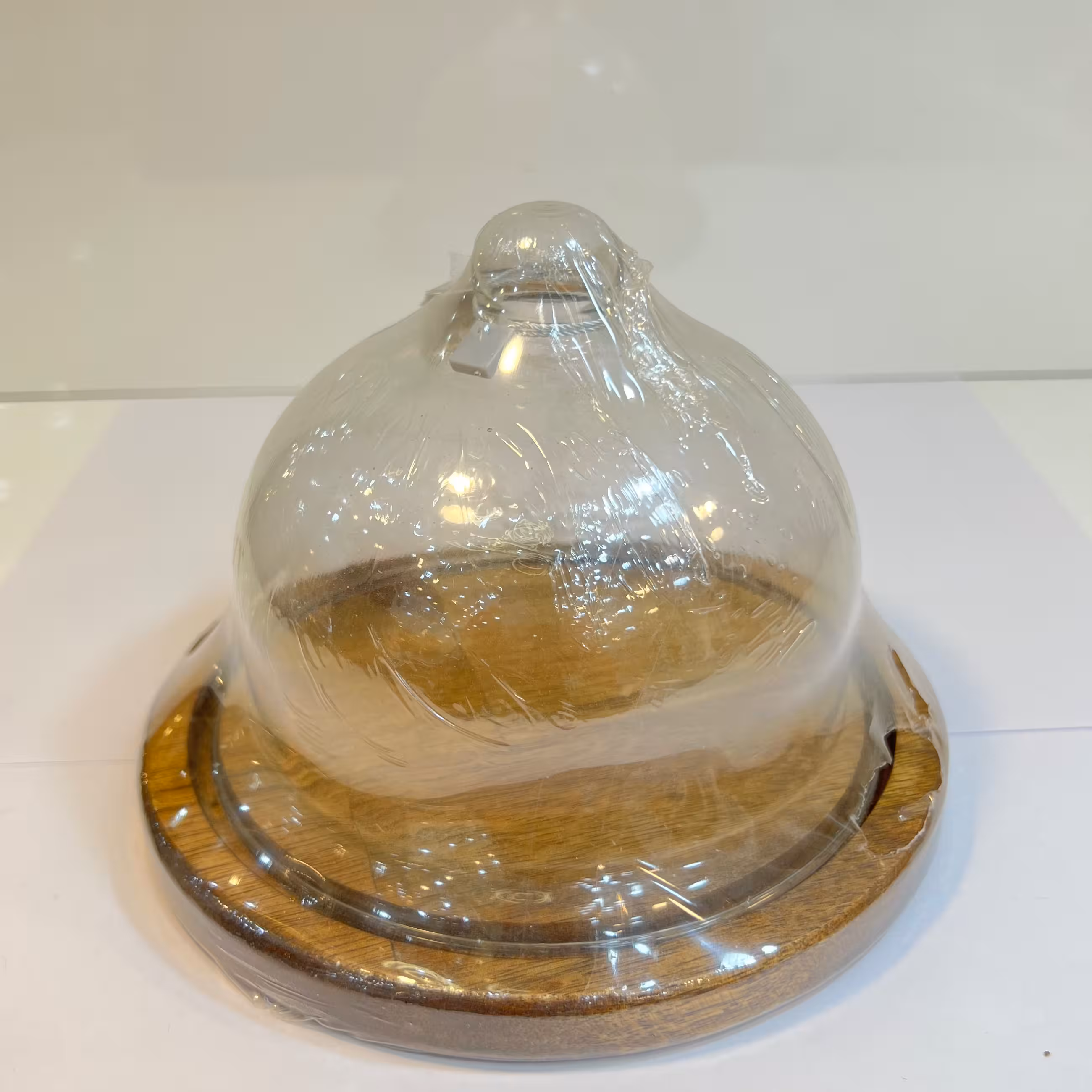 کره خوری چوب رابروود تیره درب شیشه ای 