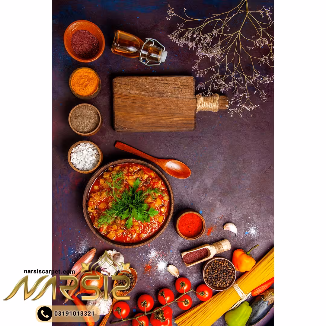 فرشینه آشپزخانه طرح اسپاگتی کد 7064