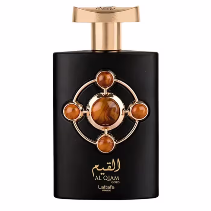 ادوپرفیوم لطافه پراید مدل القیم طلایی (مشابه رایحه آمبرنومد) با رایحه گرم حجم 100 میلی لیتر