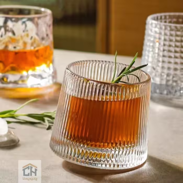 نیم لیوان بلور چرخشی طرح لیندو مدل 56004