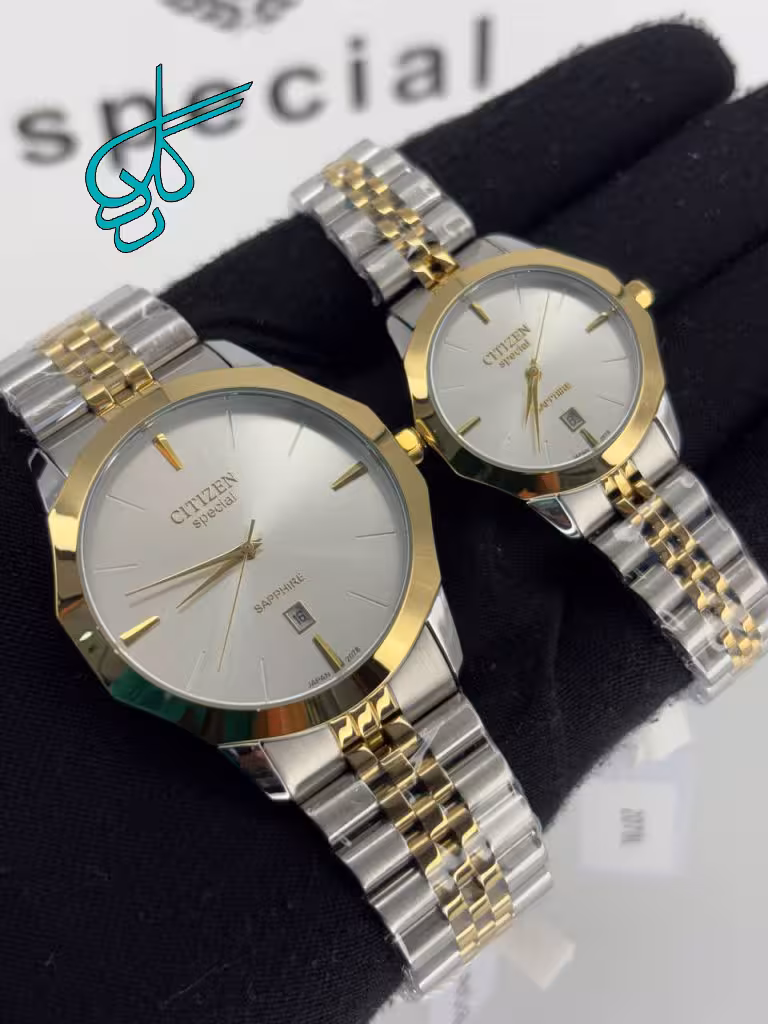 خرید ست ساعت زنانه و مردانه کلاسیک سیتیزن اسپشیال کیفیت عالی رنگ ثابت موتور ژاپن کد 2117436 - ردگل