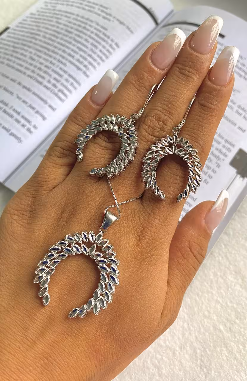 نیمست جواهری نقره تراش کد 0015