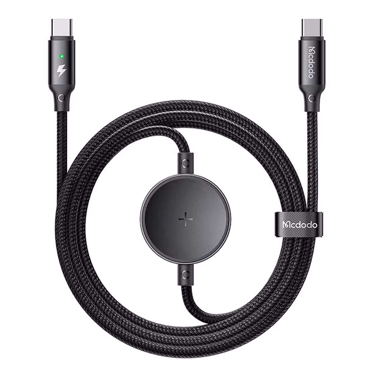 کابل تایپ سی به تایپ سی و شارژر وایرلس گلکسی واچ توان 60 وات 1.5 متری مک دودو CA-417