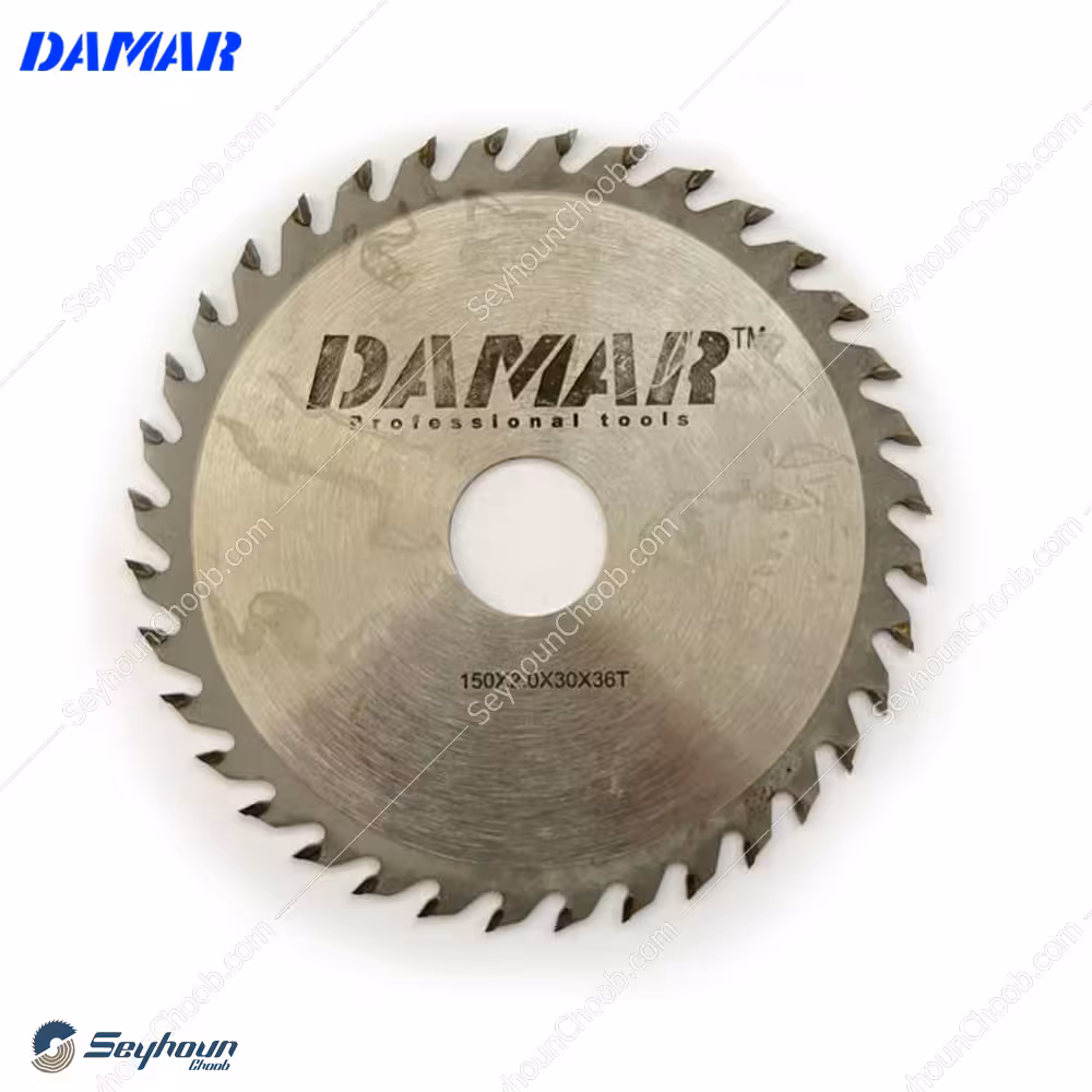 تیغ اره الماسه چوب بر قطر 15 سانتی متر 36 دندانه شفت 30 برند دامار