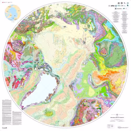 خرید و دانلود نسخه کامل کتاب Geological map of the Arctic