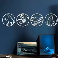 آینه  دیواری طرح چهار عنصر حیات کد 01