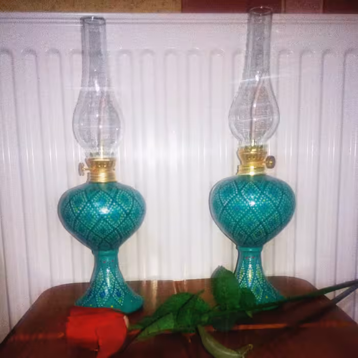 چراغ گردسوزنقطه کوبی شده سفالی