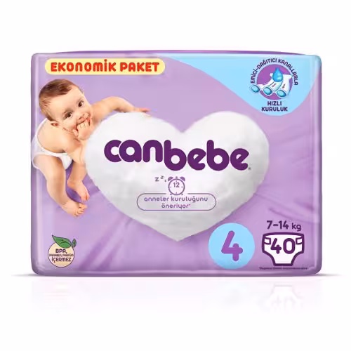 پوشک 40 عددی جان به به شماره 4 CANBEBE ECONOMIK