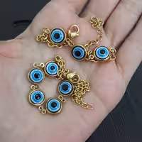 یک عدد دستبند استیل چشم نظر بدون جعبه