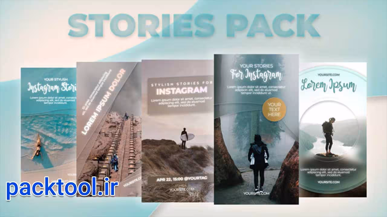 پروژه افتر افکت استوری اینستاگرام شیشه ای Instagram Glass Stories Stories - پک تول