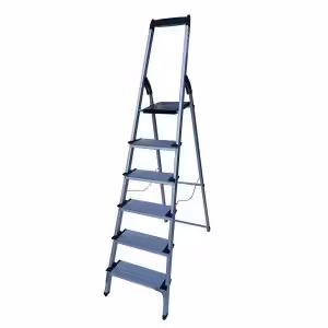 نردبان خانگی آلومینیومی 6 پله پهن آریس