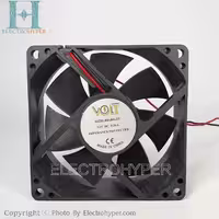 فن 8x8x2.5 سانتی‌متر DC 12 ولت 2 سیم VOLT