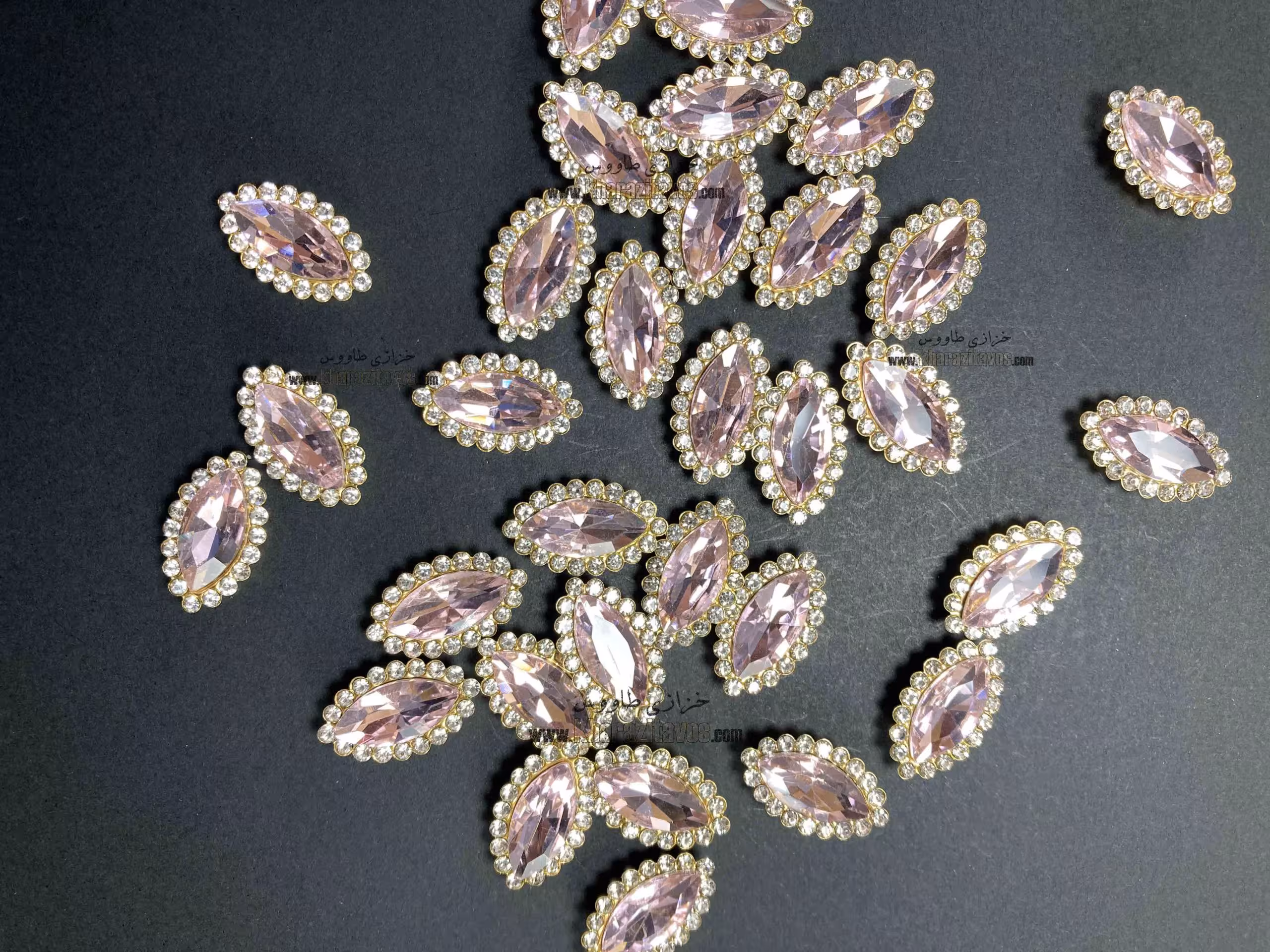 سنگ چشمی دور نگین 7 در 15  ( صورتی )