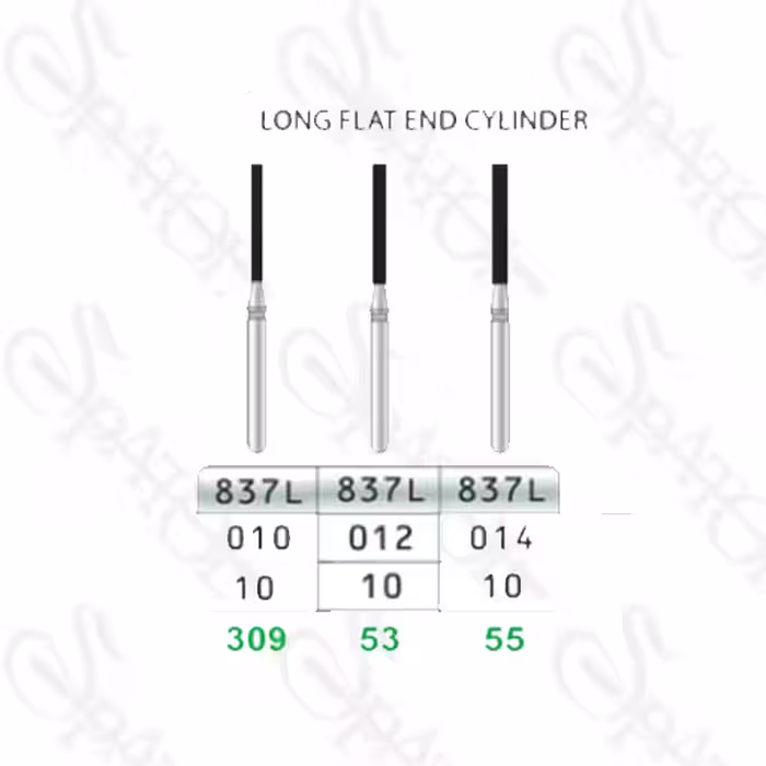 فرز الماسی توربین تراش LONG FLAT CYLINDER 837L تیزکاوان TEES KAVAN