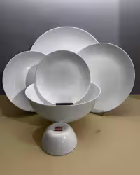 سرویس غذا خوری 26 پارچه قالب گرد طرح گل برجسته یوتا