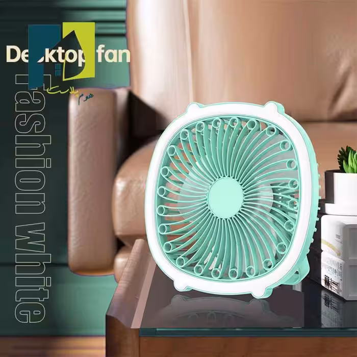 پنکه رومیزی ال ای دی دار چندکاره