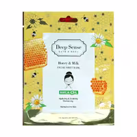 ماسک صورت نقابی شیر و عسل دیپ سنس مناسب پوست نرمال تا خشک 25 میلی لیتر | Deep Sense Honey And Milk Facial Mask 25 ml