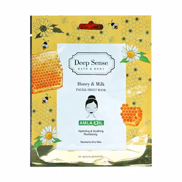 ماسک صورت نقابی شیر و عسل دیپ سنس مناسب پوست نرمال تا خشک 25 میلی لیتر | Deep Sense Honey And Milk Facial Mask 25 ml