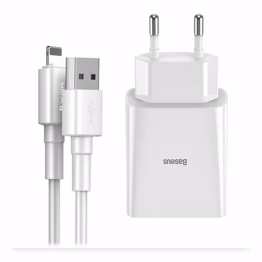 شارژر 2 پورت بیسوس Speed ​​Mini White