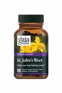 کپسول مایع گیاهی St. John&#039;s Wort برند Gaia Herbs - بسته 60 عددی