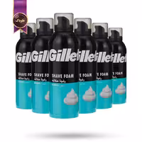 6 عدد فوم اصلاح مردانه ژیلت Gillette مدل منتول Menthol حجم 300 میلی‌لیتر (اورجینال)