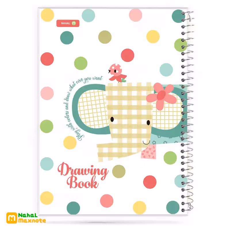 دفتر نقاشی 100 برگ سیمی طلقی کارتونی کد 3165.طرح 7