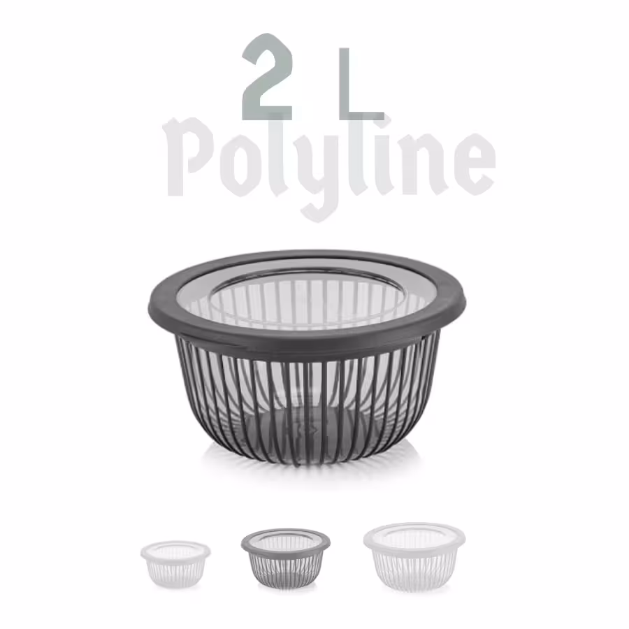 کاسه گرد درب سلیکونی فولی لایف 2 لیتر کد 7536 Polyline