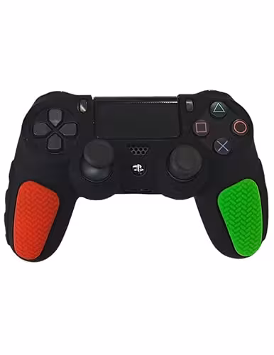 روکش دسته PS4 طرح ضد لغزش مشکی سبز-قرمز