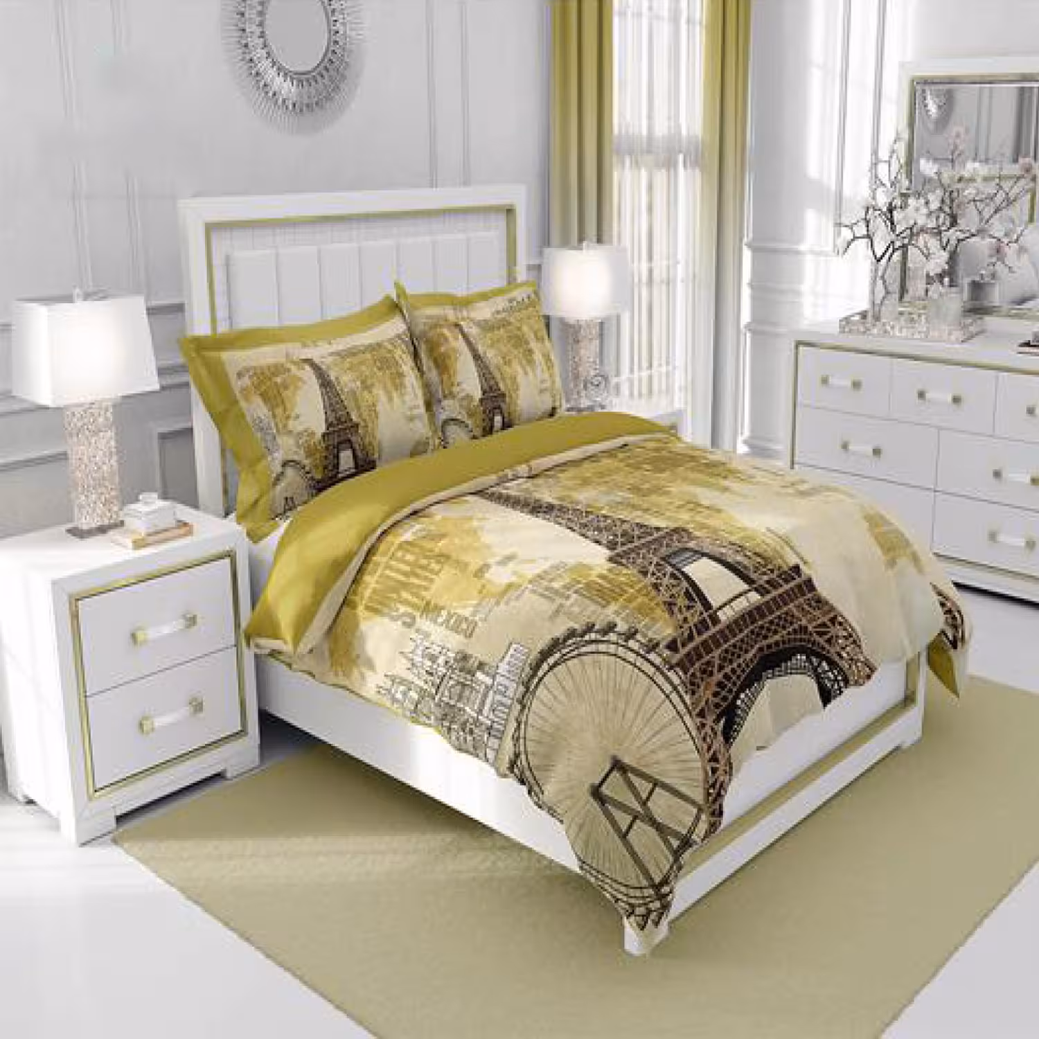 سرویس روتختی سه‌بعدی چیداری مدل 4054