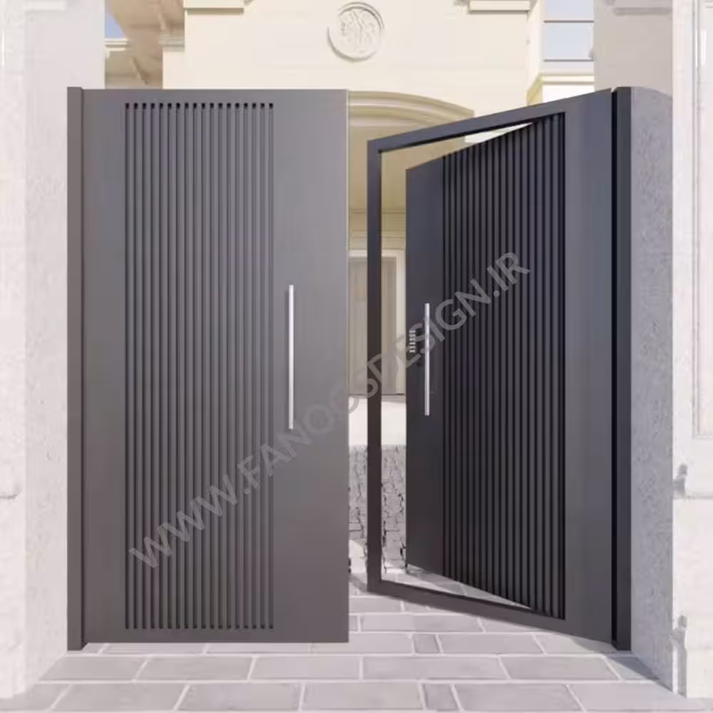 درب حیاط ساده و شیک دو لنگه – کد40004