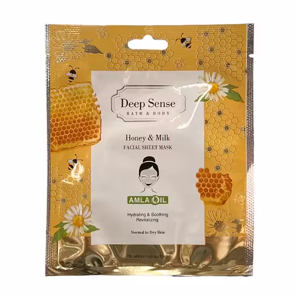 ماسک صورت نقابی شیر وعسل مناسب پوستهای نرمال تا خشک دیپ سنس 25 میلی‌لیتر Deep Sense