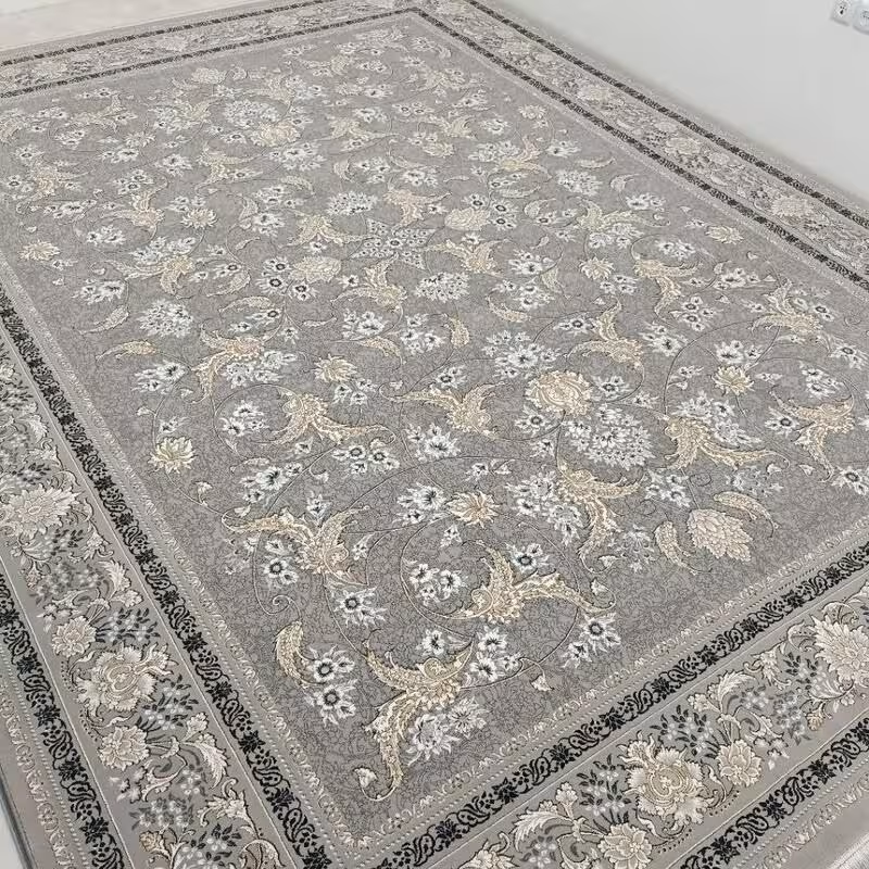 فرش ماشینی کاشان700شانه100درآکرلیک9متری طرح سوین(باارسال رایگان)