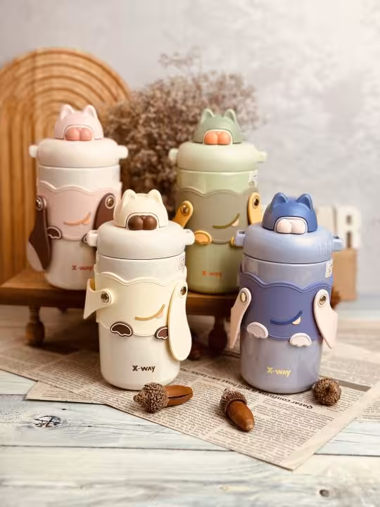 تراول ماگ نی دار عروسکی کاور چرمی کد 4914