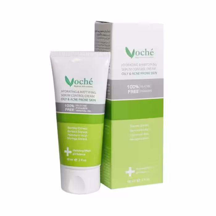 کرم آبرسان مخصوص پوست‌ چرب وچه Voche Hydrating & Mattyfung Sebum Control Cream