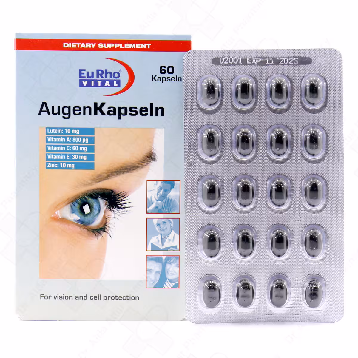 کپسول چشم اوژن یوروویتال 60 عددی