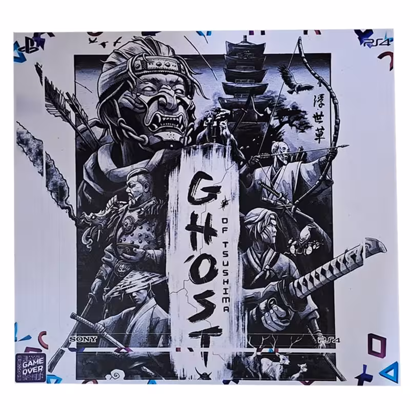برچسب کنسول PS4 (GO) طرح Ghost Of Tsushima