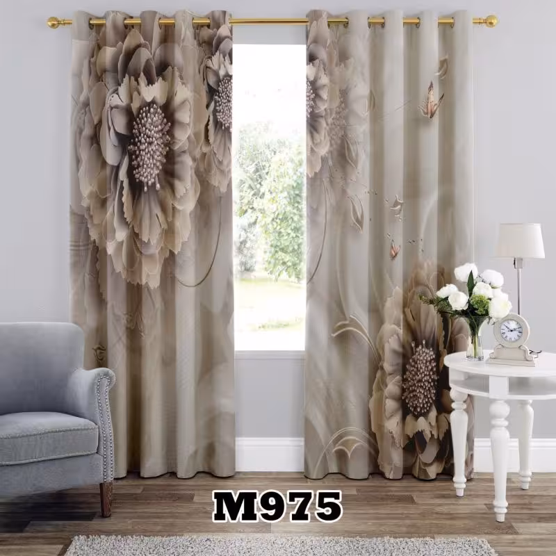 پرده سه بعدی طرح گل