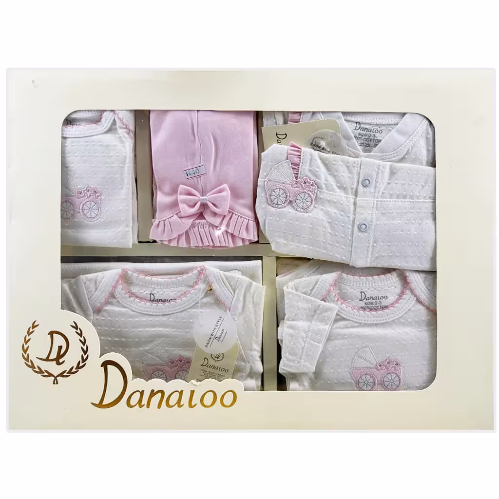 ست 19 تکه نوزادی کالسکه گل دار دانالو Danaloo