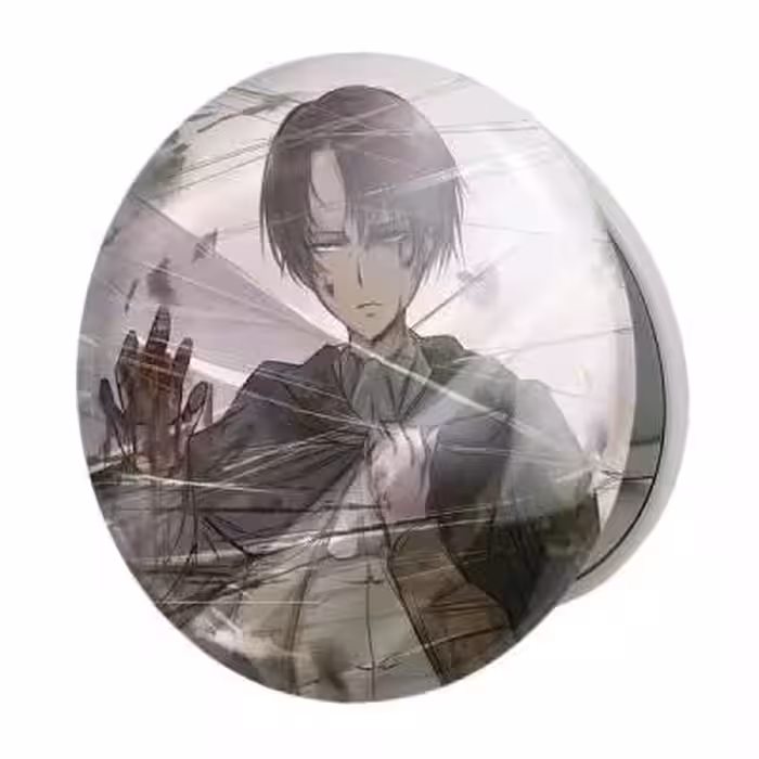 آینه جیبی خندالو طرح لیوای انیمه اتک آن تایتان Attack on Titan مدل تاشو کد 18619