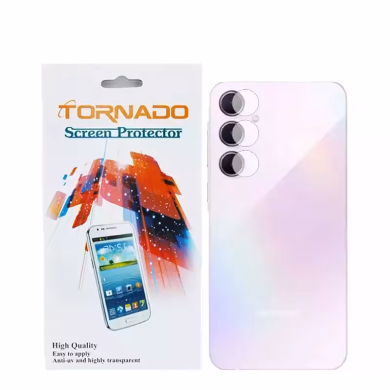 محافظ لنز دوربین تورنادو مدل نانو گلس مناسب برای موبایل سامسونگ Galaxy A55 بسته 40 عددی