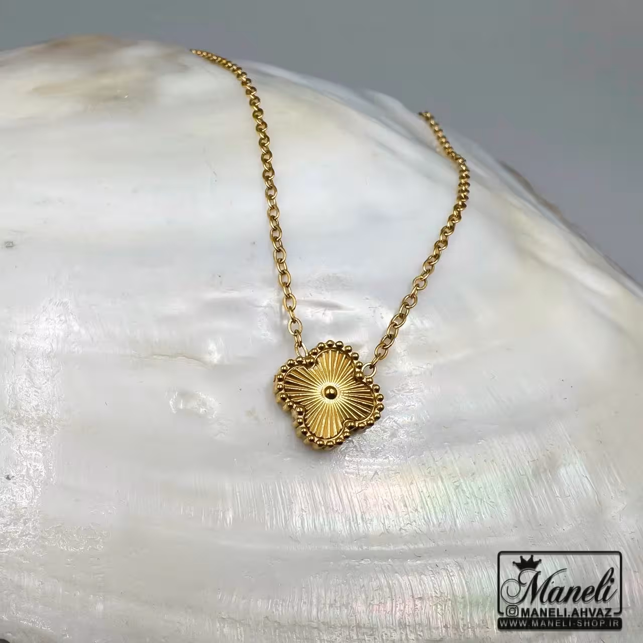 گردنبند ونکلیف تک گل طلایی|14040436